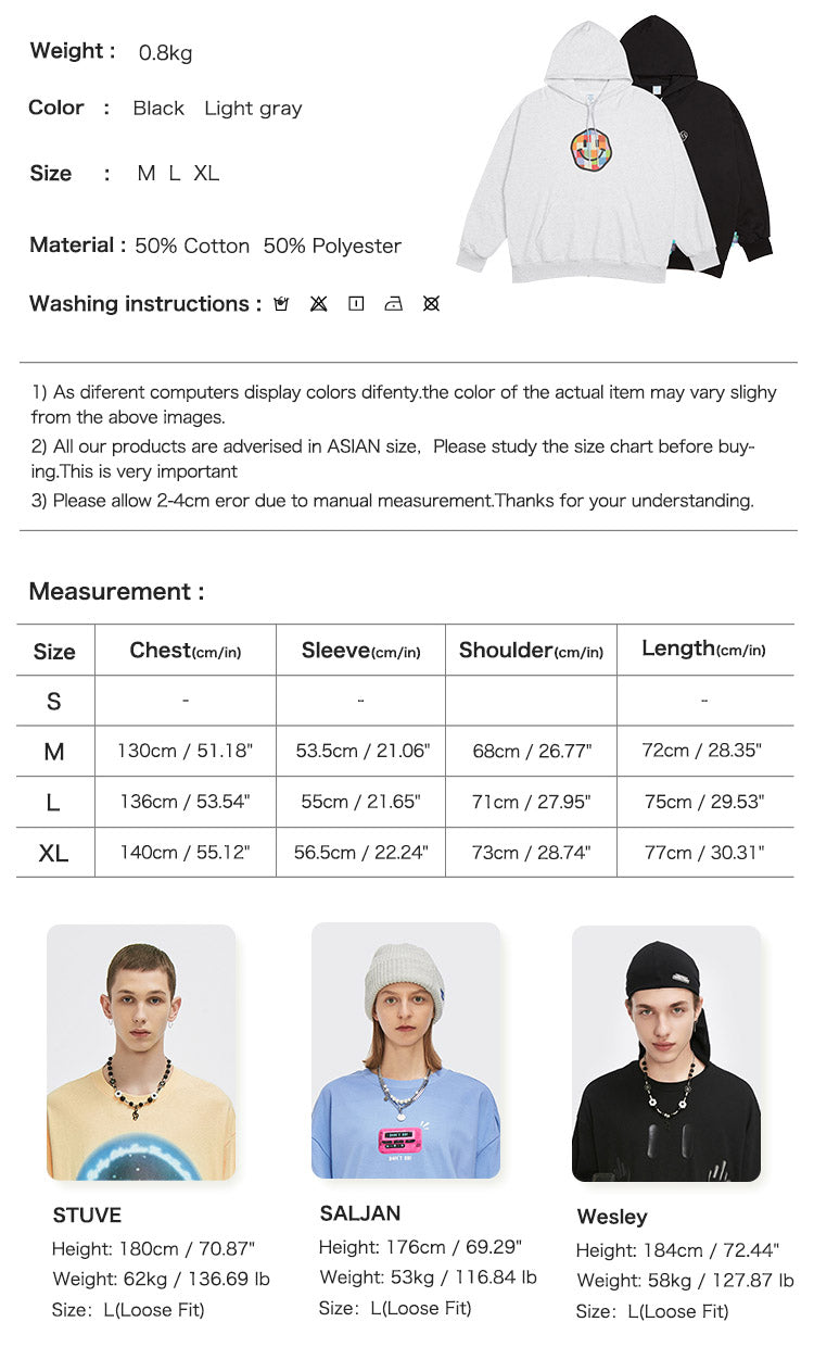 "SMIILE GRAPHIC" HOODIES