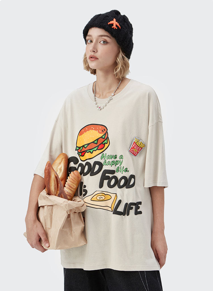 "GOOD FOOD IS LIFE" T-SHIRT