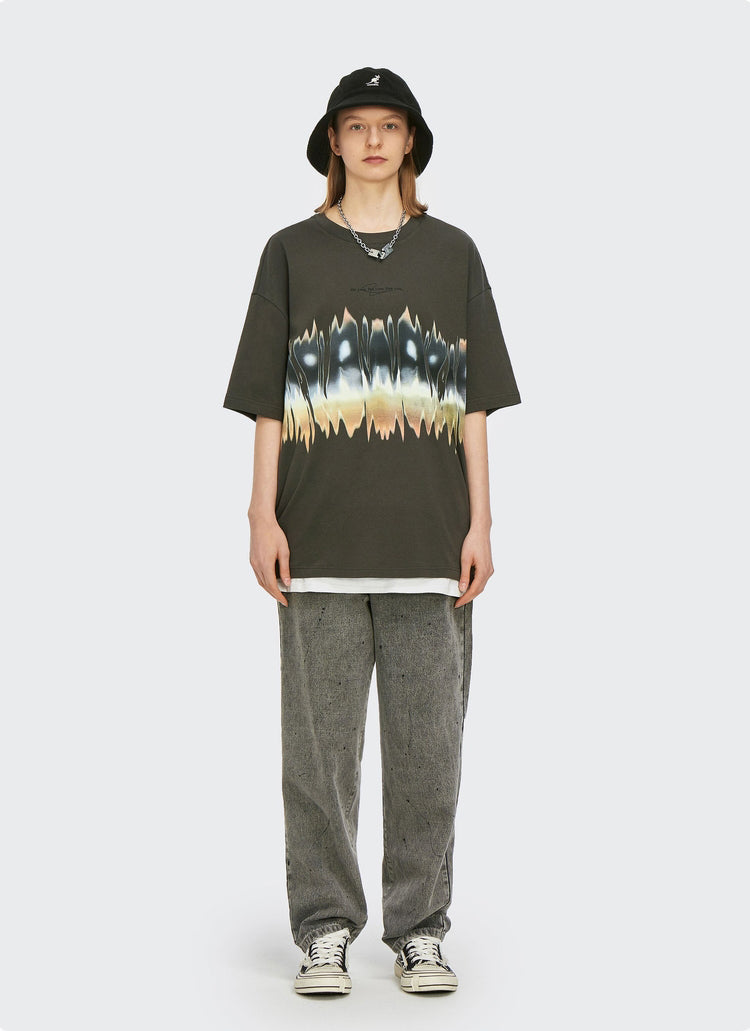 "RIPPLE PRINT" T-SHIRT