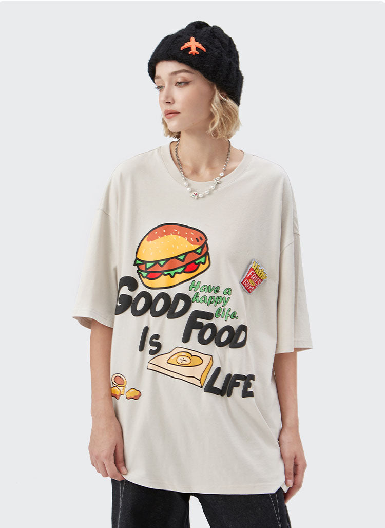 "GOOD FOOD IS LIFE" T-SHIRT