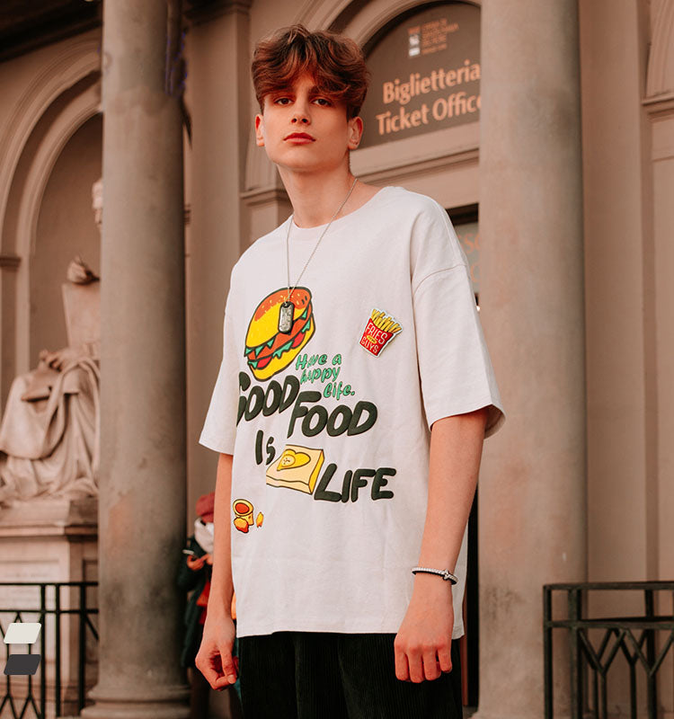 "GOOD FOOD IS LIFE" T-SHIRT