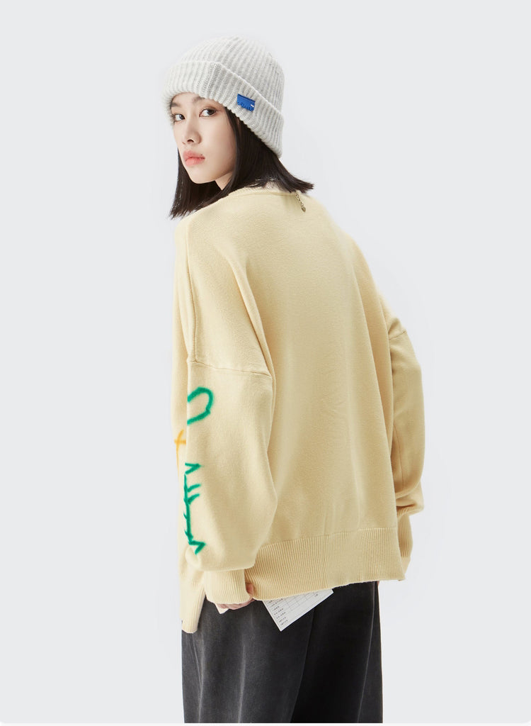 Cute Graffiti Knitted Sweaters