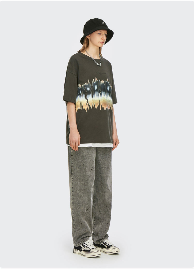 "RIPPLE PRINT" T-SHIRT