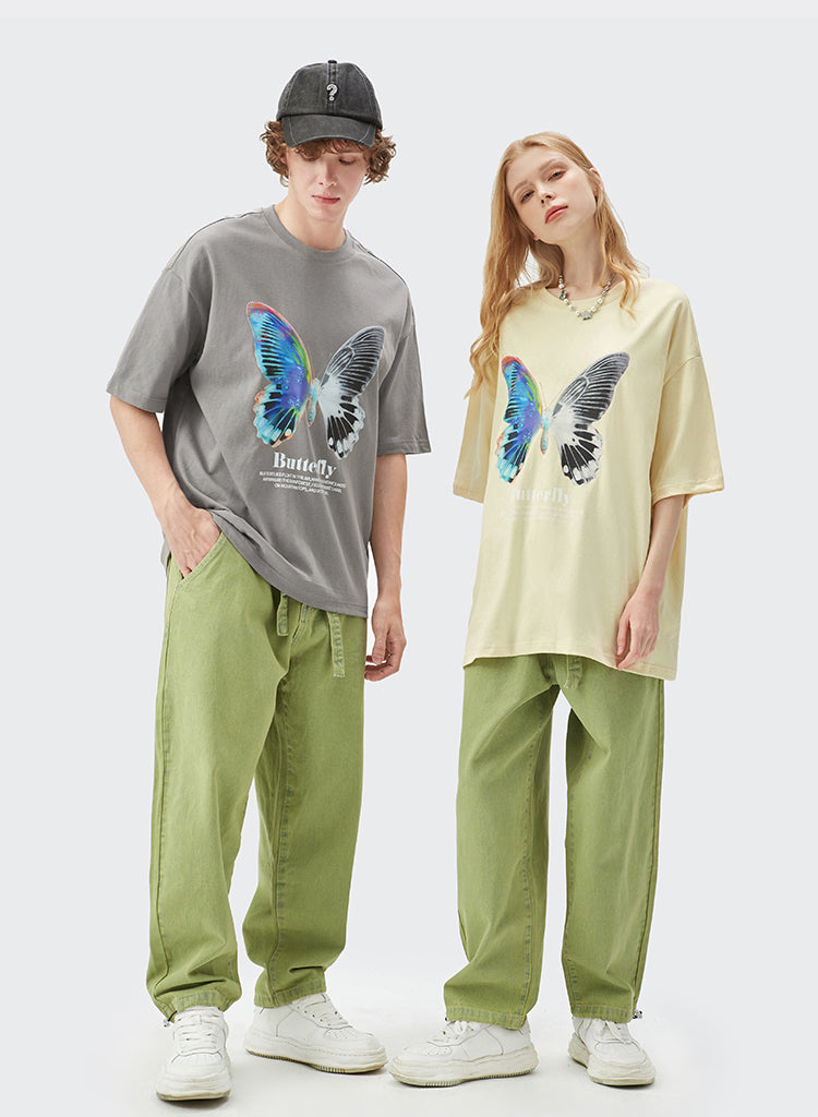 "BUTTERFLY PRINTING " T-SHIRT