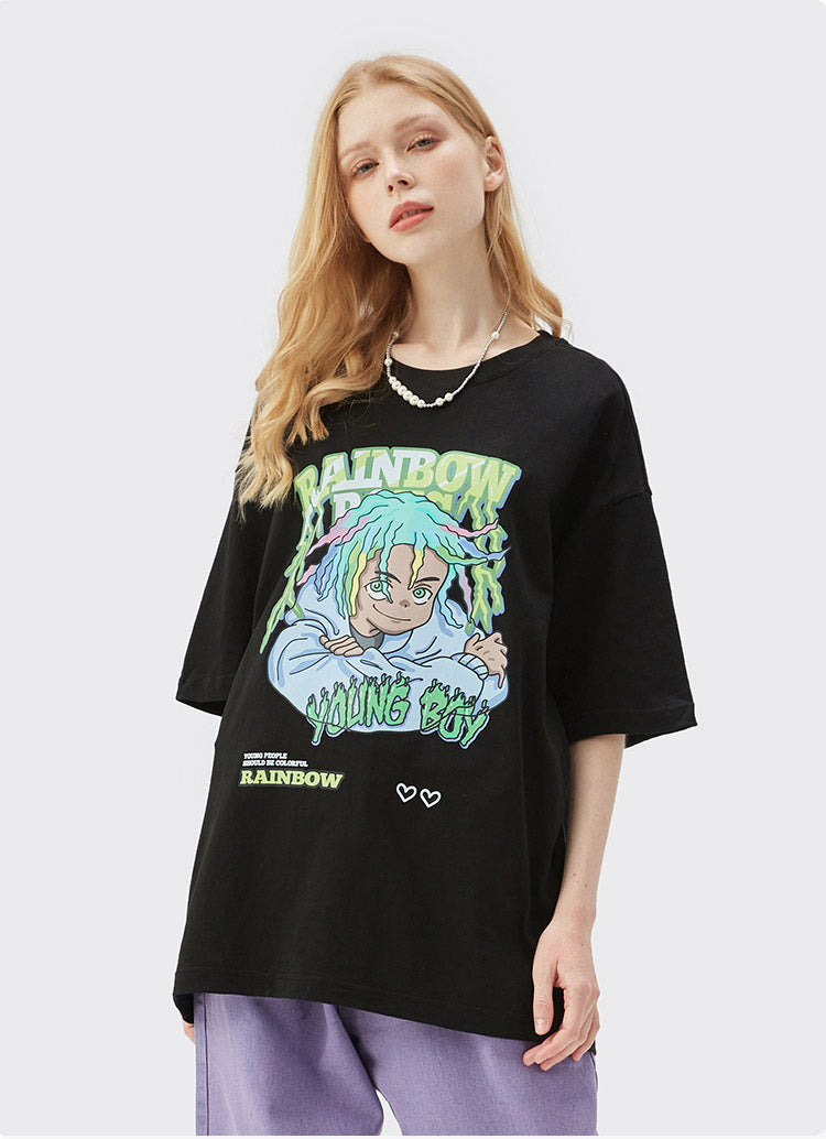 "RAINBOW DOODLE" T-SHIRT