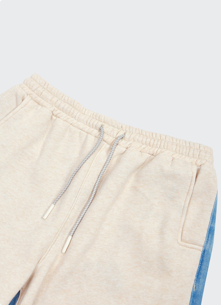 Denim Patchwork Straight Pant