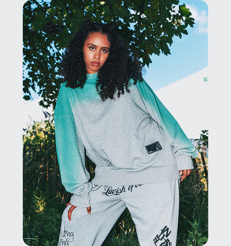 "BLUE-GREEN GRADIENT" HOODIES