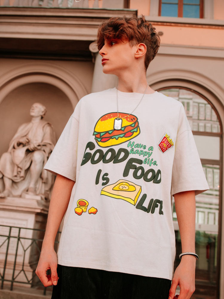 "GOOD FOOD IS LIFE" T-SHIRT