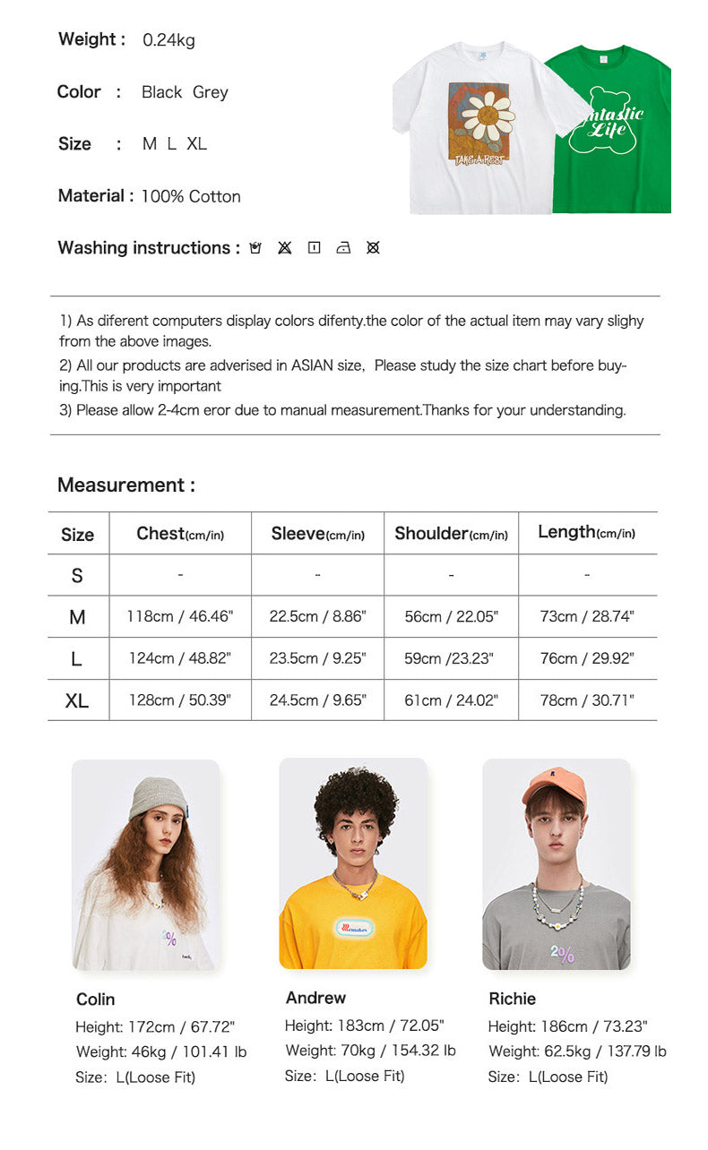 "REST" AND "LIFE" T-SHIRT