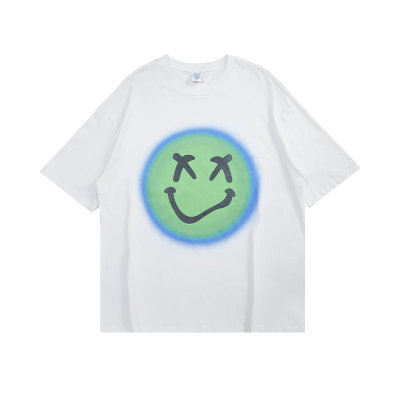 "FLOURESCENT SMILING FACE" T-SHIRT