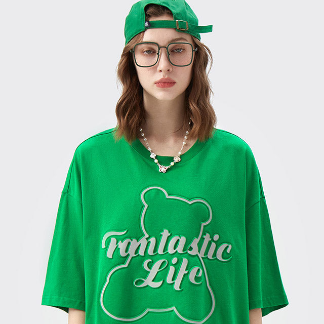 "LETTER T-SHIRT BEAR PRINTING" T-SHIRT