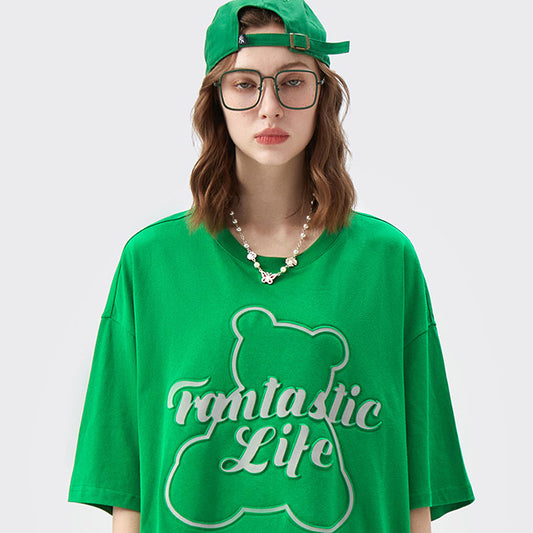 "LETTER T-SHIRT BEAR PRINTING" T-SHIRT