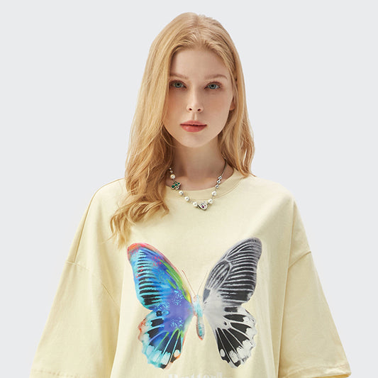 "BUTTERFLY PRINTING " T-SHIRT