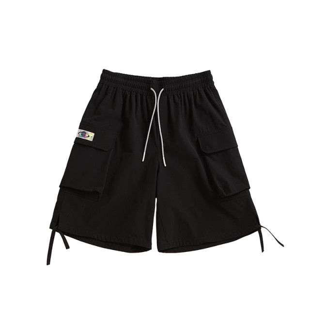 Outdoor Hooded T-shirts  Elastic Waist Shorts  Set