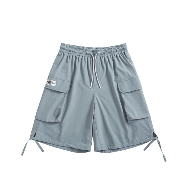 Outdoor Hooded T-shirts  Elastic Waist Shorts  Set