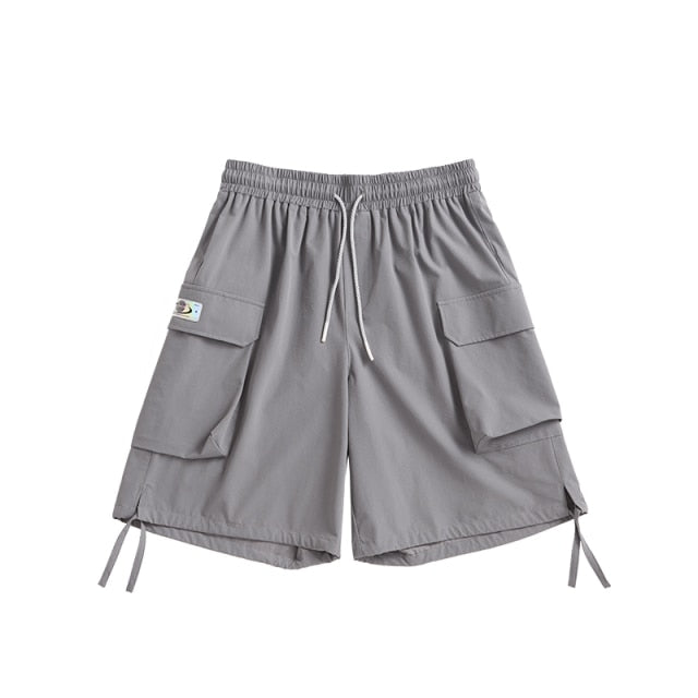 Outdoor Hooded T-shirts  Elastic Waist Shorts  Set