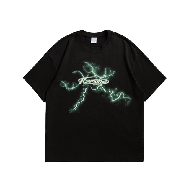 "LIGHTING PRINTING" T-SHIRT