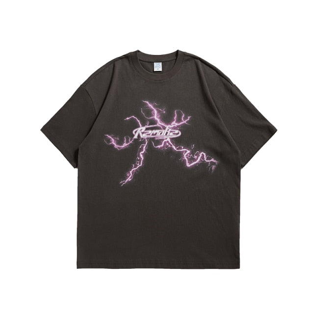 "LIGHTING PRINTING" T-SHIRT