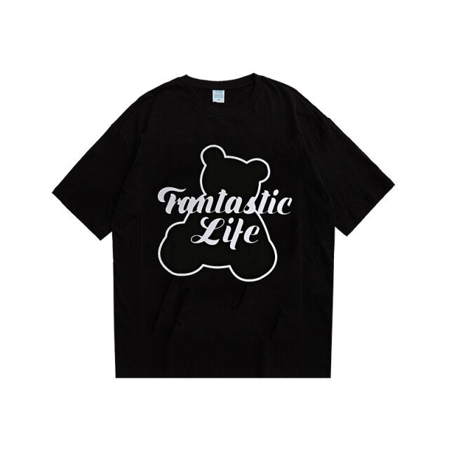 "LETTER T-SHIRT BEAR PRINTING" T-SHIRT